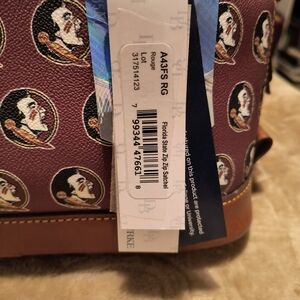 Dooney & Bourke Burgundy and Brown Satchel